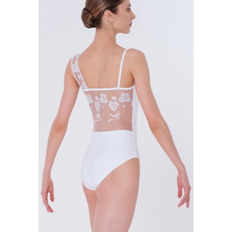 IXORA Blanc - Justaucorps de Danse Femme – Nouvelle Collection Wearmoi