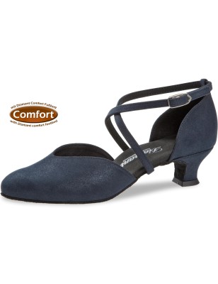 170-013-537 - Chaussures de danse pour femme avec talon 4,2cm - velours bleu nuit