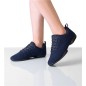 170-Bold - Baskets Pour Femme Bi-Semelle En Tricot Mesh De Couleur Bleu - Anna Kern