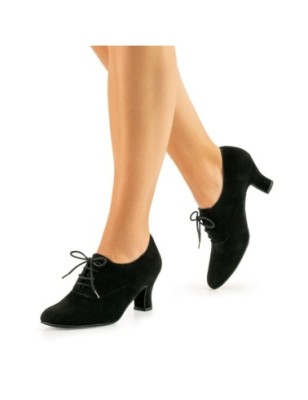 Olivia 60- Chaussures de danse montantes en chevreau velours à lacets 6 cm- Werner Kern