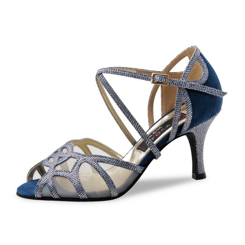 Adriana - chaussures de danse bleues pour femme - Nueva epoca