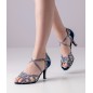 Adriana - chaussures de danse bleues pour femme - Nueva epoca