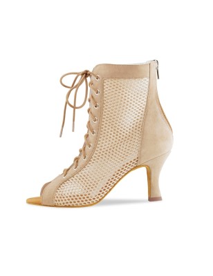 Melisande - Chaussure de danse en daim beige pour femme - Anna Kern