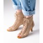 Melisande - Chaussure de danse en daim beige pour femme - Anna Kern