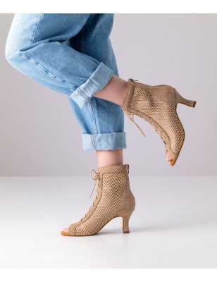 Melisande - Chaussure de danse en daim beige pour femme - Anna Kern