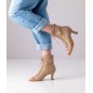 Melisande - Chaussure de danse en daim beige pour femme - Anna Kern