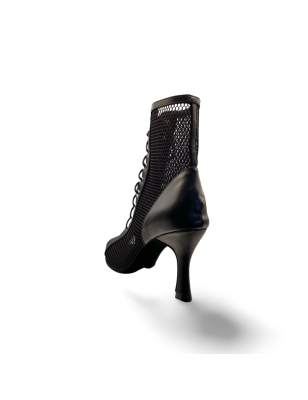 Heels 1 - chaussures de Heels dance cuir et résille à lacets - DBIN