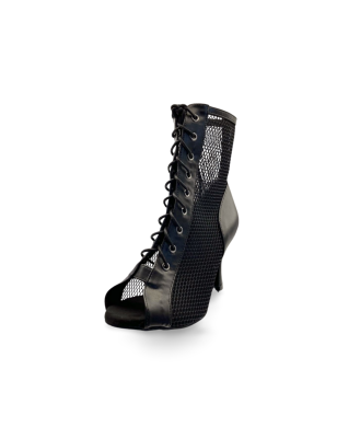 Heels 1 - chaussures de Heels dance cuir et résille à lacets - DBIN