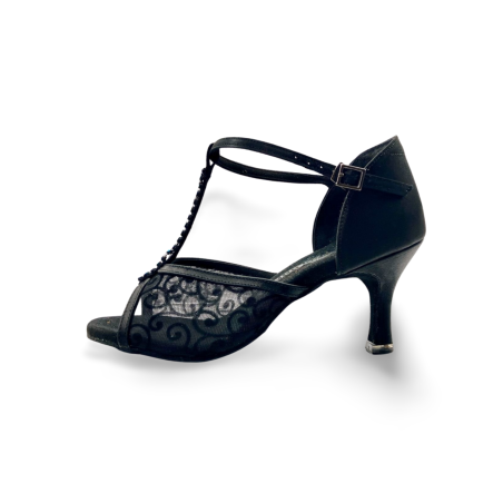 233 - chaussures de tango satin/mesh - BD DANCE