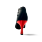 292 - chaussures de tango satin rouge et noir - BD DANCE 292 - chaussures de tango satin rouge et noir - BD DANCE