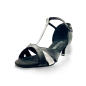 2325 - chaussures de danse cuir noir et argent - BD DANCE 2325 - chaussures de danse cuir noir et argent - BD DANCE