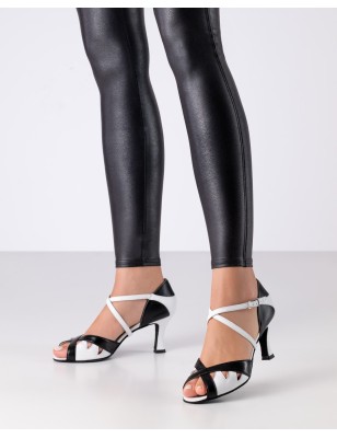 Paisley 65 - Chaussures de danse ouvertes noires et blanches - Werner Kern