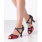 Portia 65 - Chaussures de danseouvertes noires et rouges - Werner Kern