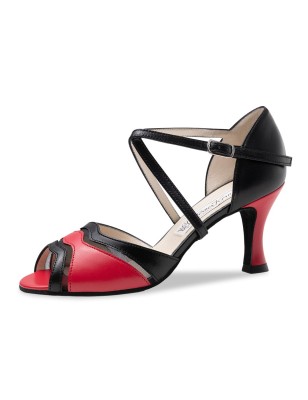 Portia 65 - Chaussures de danseouvertes noires et rouges - Werner Kern