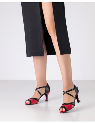 Portia 65 - Chaussures de danseouvertes noires et rouges - Werner Kern