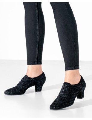 Runa 45 - Chaussures de danse daim avec strass pour femme talon 45mm - Werner Kern