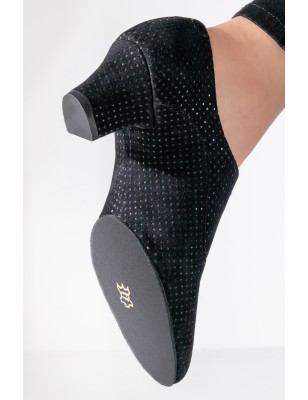 Runa 45 - Chaussures de danse daim avec strass pour femme talon 45mm - Werner Kern