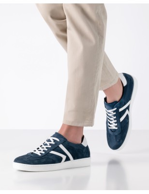 Salerno - Chaussures de danse type sneaker suede denim pour hommes - Werner Kern