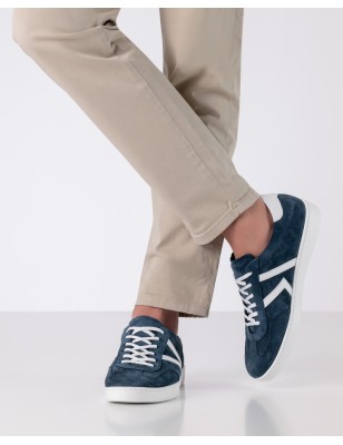 Salerno - Chaussures de danse type sneaker suede denim pour hommes - Werner Kern