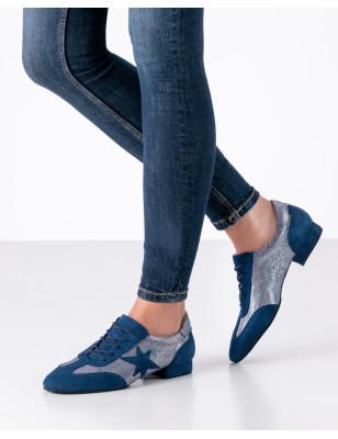 Ariana - Chaussures de danse bleues à lacets pour femmes - Werner Kern