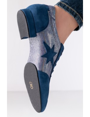 Ariana - Chaussures de danse bleues à lacets pour femmes - Werner Kern