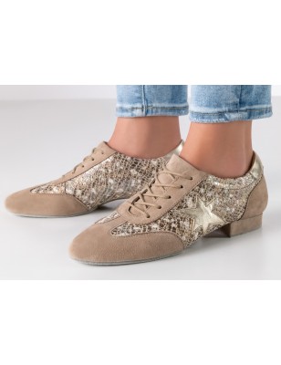 Ariana - Chaussures de danse taupes à lacets pour femmes - Werner Kern
