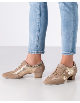 Ariana - Chaussures training  taupe beige talon 3,5cm pour femmes - Werner Kern