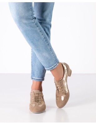 Ariana - Chaussures training  taupe beige talon 3,5cm pour femmes - Werner Kern