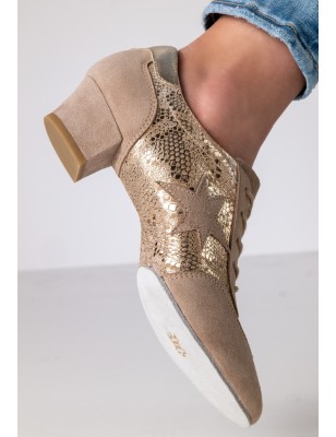 Ariana - Chaussures training  taupe beige talon 3,5cm pour femmes - Werner Kern