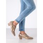 Ariana - Chaussures training  taupe beige talon 3,5cm pour femmes - Werner Kern