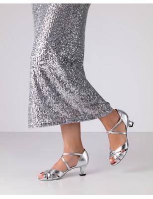 Bonnie - Chaussures de danse argentées talon 5,5cm pour femmes - Werner Kern