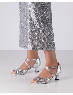 Bonnie - Chaussures de danse argentées talon 5,5cm pour femmes - Werner Kern