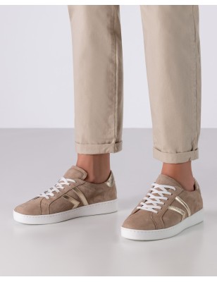 Darcey - Baskets de danse pour femme  de couleur taupe/beige- Werner Kern