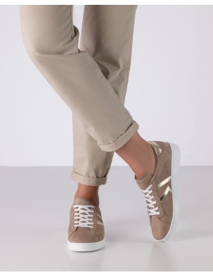 Darcey - Baskets de danse pour femme  de couleur taupe/beige- Werner Kern