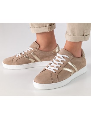 Darcey - Baskets de danse pour femme  de couleur taupe/beige- Werner Kern
