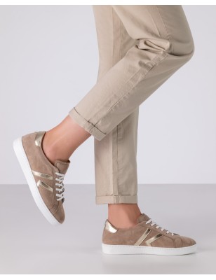 Darcey - Baskets de danse pour femme  de couleur taupe/beige- Werner Kern