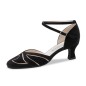 Heather 55 - Chaussures de danse fermées noires détails dorés - Werner Kern