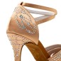 Louve 75 - Chaussures de danse ouvertes en satin avec strass - Anna Kern