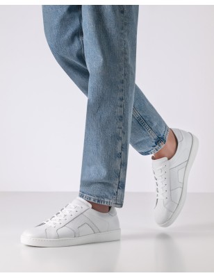 Marsala - Chaussures de danse type sneaker blanches pour hommes - Werner Kern