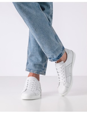 Marsala - Chaussures de danse type sneaker blanches pour hommes - Werner Kern
