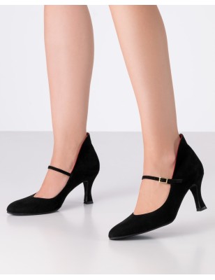 Morgana 65 - Chaussures de danse fermées noires et rouges - Werner Kern