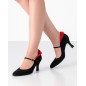 Morgana 65 - Chaussures de danse fermées noires et rouges - Werner Kern