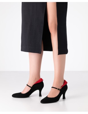 Morgana 65 - Chaussures de danse fermées noires et rouges - Werner Kern