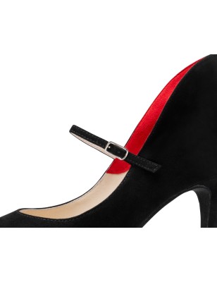 Morgana 65 - Chaussures de danse fermées noires et rouges - Werner Kern