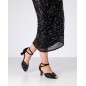 Nellie - Chaussures de danse noire semi ouvertes talon 5cm pour femmes - Werner Kern Nellie - Chaussures de danse noire semi ouvertes talon 5cm pour femmes - Werner Kern
