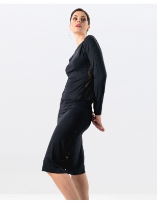 Phila - Haut de danse noire maches longues - Werner Kern