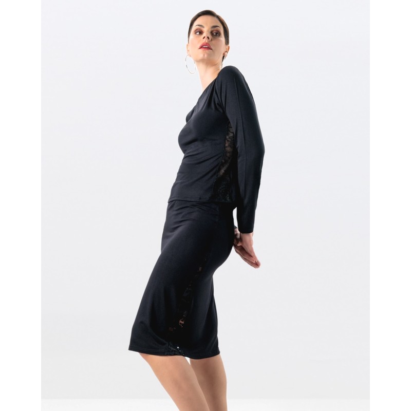 Phila - Haut de danse noire maches longues - Werner Kern