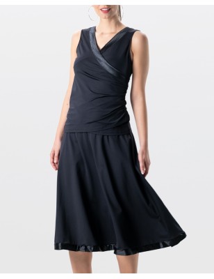 Sari - Jupe de danse noir bordure satin - Werner Kern