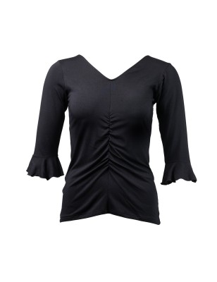 Talvi - Haut de danse noire  manches 3/4- Werner Kern