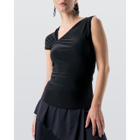 Yari - Haut de danse noire coupe asymétrique - Werner Kern